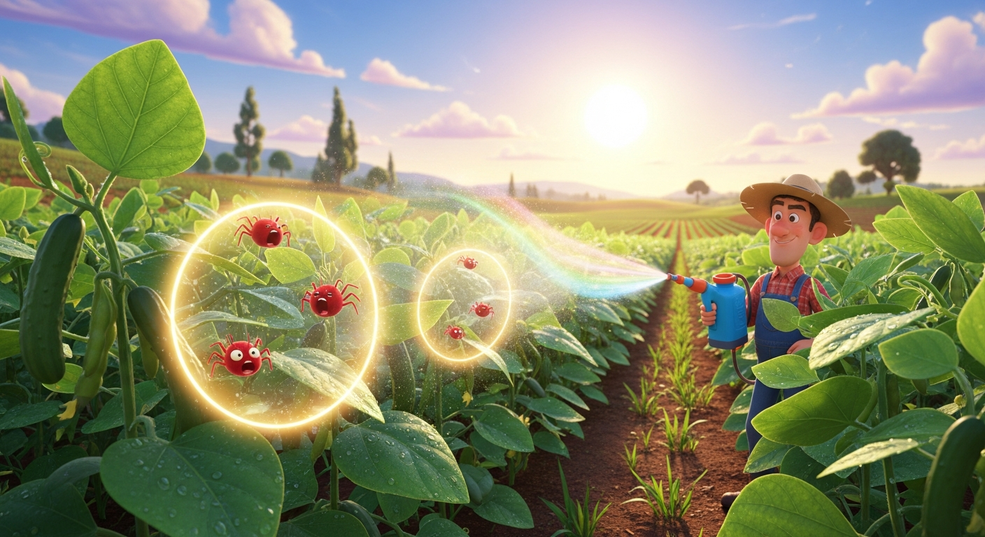 معرفی روش‌های نوین و کم‌عارضه برای کنترل کنه تارعنکبوتی در محصولات زراعی با استفاده از ترکیبات تخصصی برند حیات سبز سبحان.