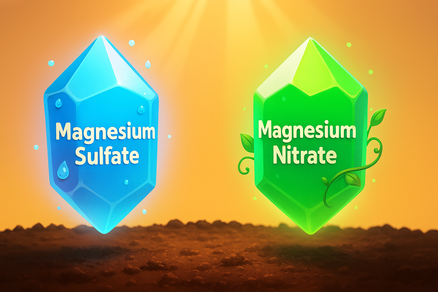 بررسی تفاوت‌های سولفات منیزیم و نیترات منیزیم در کشاورزی، همراه با ارجاع به مقالات مرتبط برای مدیریت تغذیه پایدار.