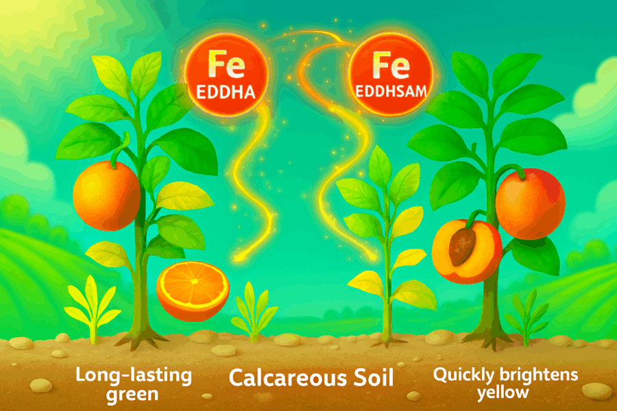 بررسی زمان، دوز مصرف و نکات کلیدی محلول‌پاشی کود آهن برای رفع کلروز در محصولات باغی و زراعی.