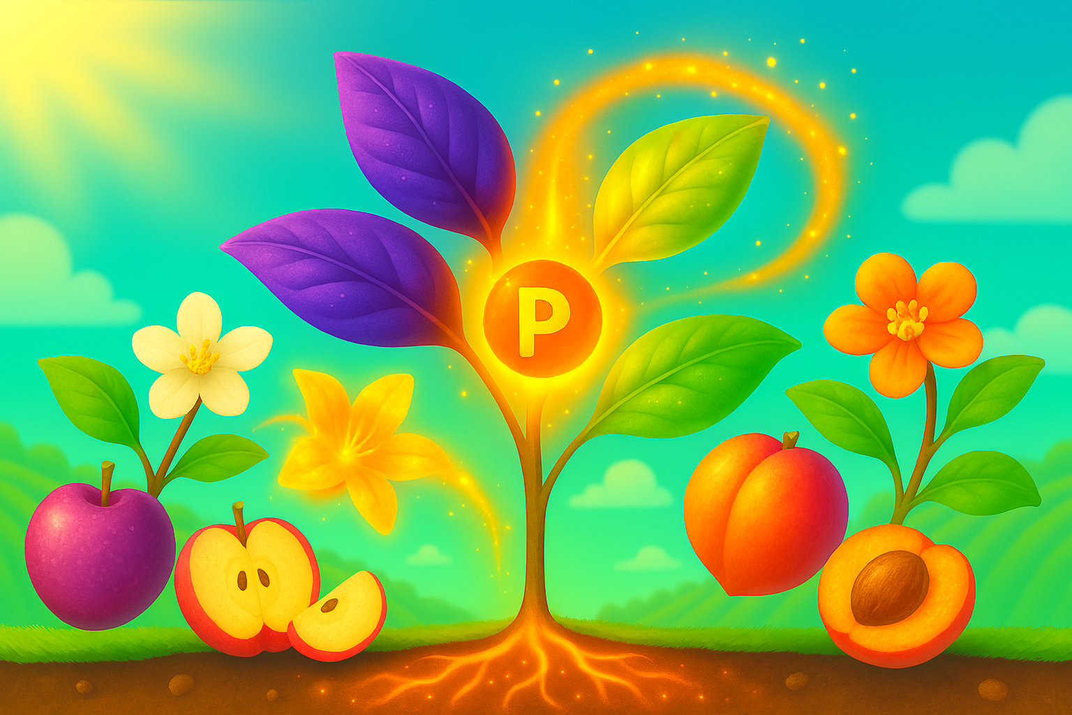 بررسی بهترین زمان مصرف کود فسفر بالا برای درختان میوه و محصولات پیشنهادی برند حیات سبز سبحان.