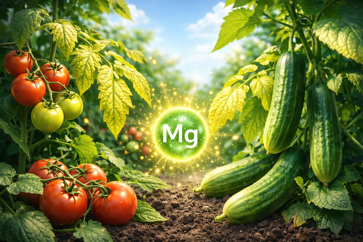 کمبود منیزیم در گوجه فرنگی و خیار